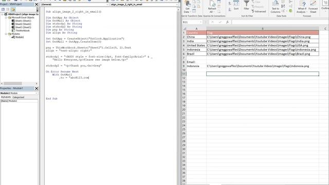 Excel VBA Macro: Right Align Image in Email Body (and Resize) смотреть онлайн