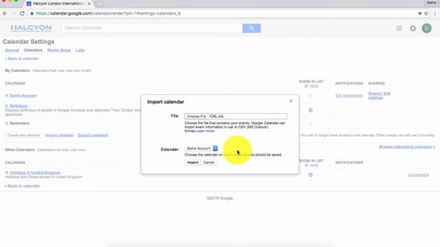 Import .ics into Google Calendar смотреть онлайн