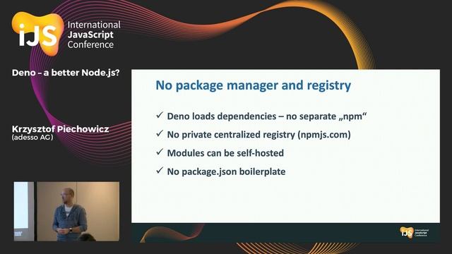 Deno – a better Node.js? | Krzysztof Piechowicz смотреть онлайн