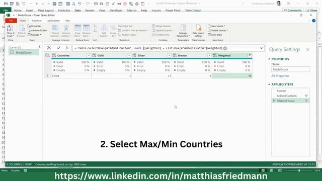 Find Top and Bottom Entries in Power Query with List.Max & List.Min смотреть онлайн