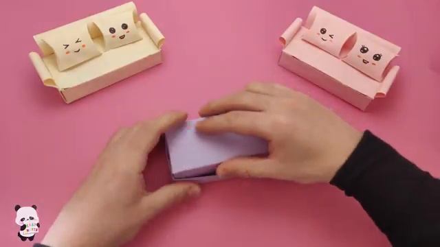 How to make a Paper Sofa | DIY Miniature Sofa | Paper Craft | Origami sofa | dollhouse furniture смотреть онлайн