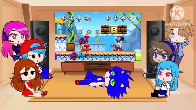 Fnf react to The Super Mario Bros Funkers mod! (Gacha club) смотреть онлайн
