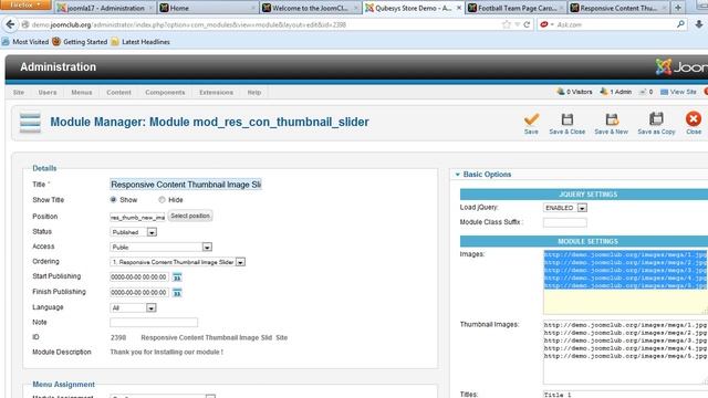Responsive Content Thumbnail Image Slider Joomla Module смотреть онлайн