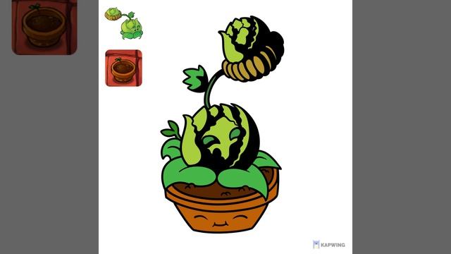 Plants Vs. Zombies: Cabbage Pult Drawing Timelapse смотреть онлайн