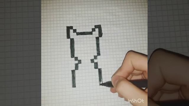 как рисовать по клеточкам собачку Хаски. смотреть онлайн