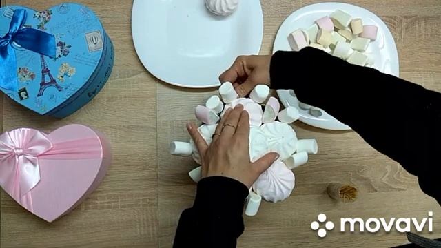 Букет из зефира. Как сделать букет из зефира и маршмеллоу в коробке. смотреть онлайн