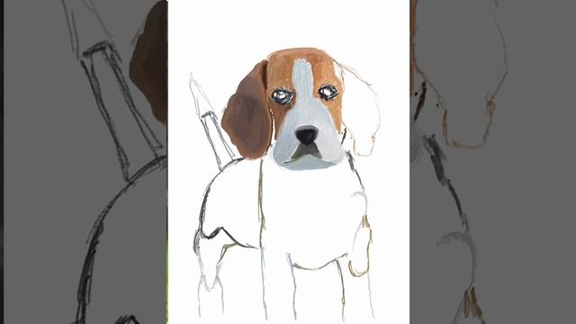 Draw dog - digital oil painting, using ipad adobe fresco смотреть онлайн