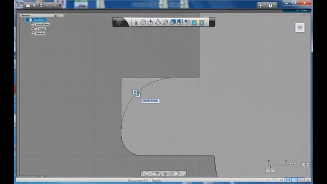 Autodesk 123D beta 9 Sketch Feature - Fillet - Elipse смотреть онлайн
