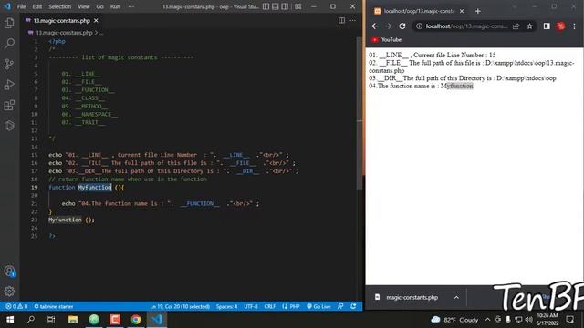 Magic Constants in OOP PHP Bangla Tutorial | Part - 13 смотреть онлайн