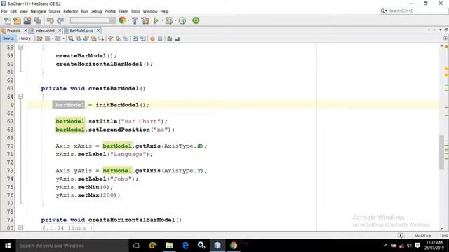 PrimeFaces - JSF Tutorial || Bar Chart in PrimeFaces using Netbeans IDE || Part-13 смотреть онлайн