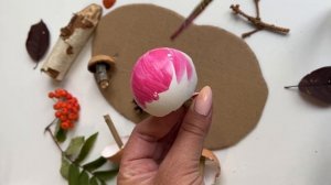 ИЗ природного материала ИЗ ЯИЧНОЙ СКОРЛУПЫ из скорлупы ореха ИЗ КРУПЫ осенняя поделка ОСЕННИЙ ЛЕС