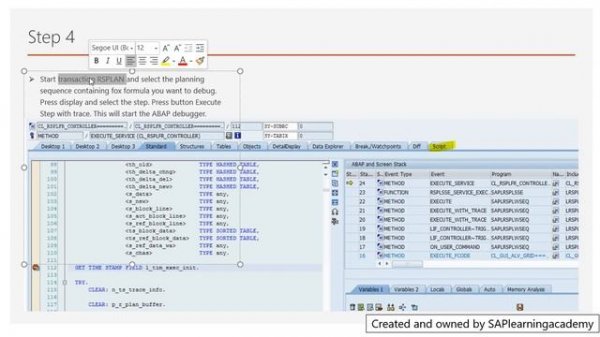 How to debug FOX formula with SAP Standard Method | FOX formula debugging for SAP BW IP or HANA BPC