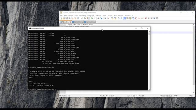 Teradata BTEQ Introduction and Demo смотреть онлайн