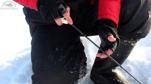 Ловля окуня на блесну ECOPRO VANDAL. Рыбалка в глухозимье. Kamfish