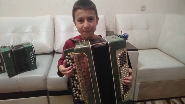 На баяне "Весёлая прогулка" смотреть онлайн