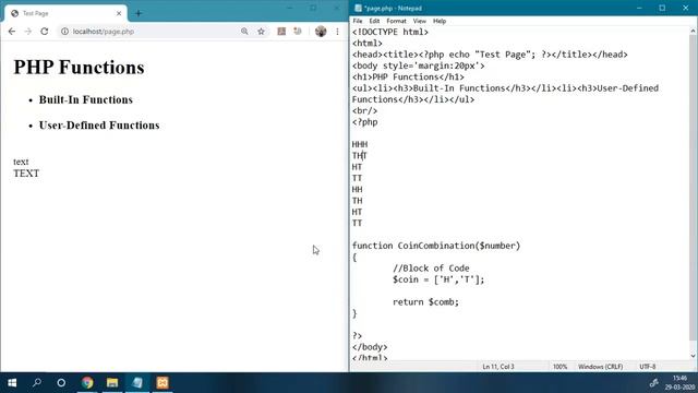 Web Programming - PHP Introduction - Functions смотреть онлайн