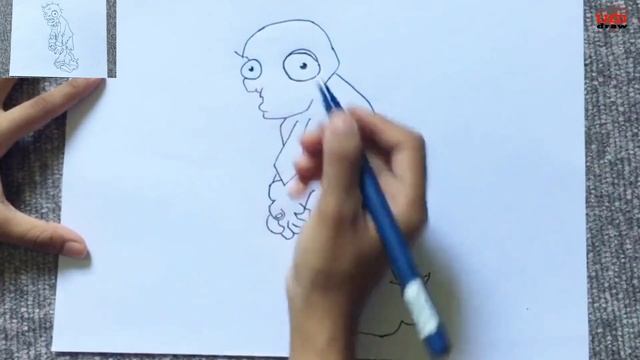 How to Draw a Zombie Sketch | Easy Plants vs Zombie Drawing Step by Step Outline Art Tutorial смотреть онлайн