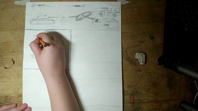 Рисуем эскизы тему "День победы". 1-ый класс художественной школы. смотреть онлайн