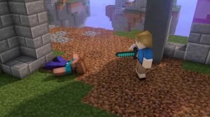 Майнкрафт Скай Варс битва. Песня-Believer/Minecraft animation Believer.