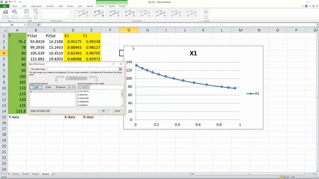 Plotting a T-XY diagram in Excel смотреть онлайн