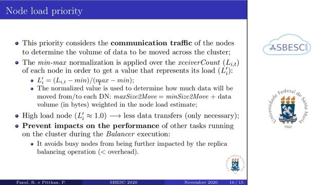SBESC 2020: The Node Status as a Prioritization Strategy for Replica Balancing in a HDFS Cluster смотреть онлайн