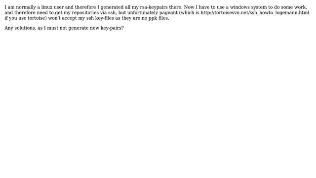 How to use a normal ssh key with tortoise/plink/pageant? смотреть онлайн
