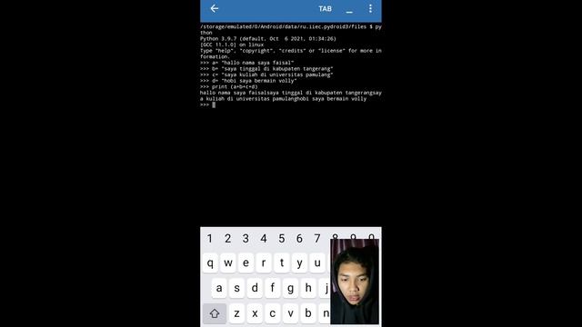 pemrograman python string dan input смотреть онлайн