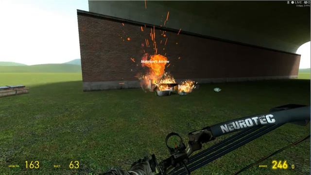 Garry's Mod - Bow Weapon - More Arrows ( poison / nuclear / dissolving / molotov ) смотреть онлайн