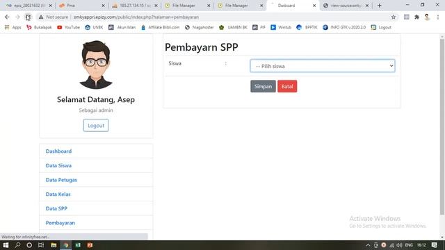 #19 Membuat Proses Pembayaran Berdasarkan Petugas atau Admin PHP Mysqli смотреть онлайн