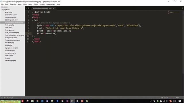 Day19: Binding Data from MySql to Dropdown List in PHP смотреть онлайн