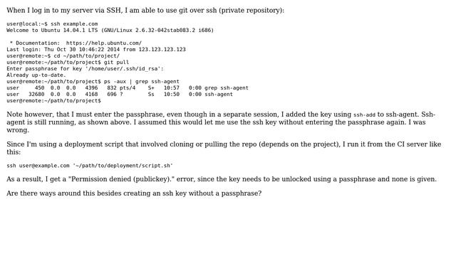 Unix & Linux: Use git pull via ssh command invoke смотреть онлайн