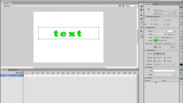 Editing Text using Adobe Flash CS6 (Mac) смотреть онлайн