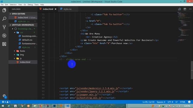 Basic Web Design & Development PSD to HTML5 With Bootstrap 4 Class #18 смотреть онлайн