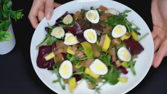 Вкусный витаминный салат, легкий быстрый и полезный