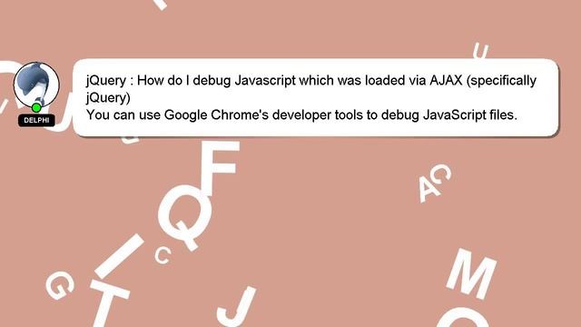 jQuery : How do I debug Javascript which was loaded via AJAX (specifically jQuery) смотреть онлайн