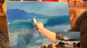 Морской пейзаж маслом. Художник Александр Южаков