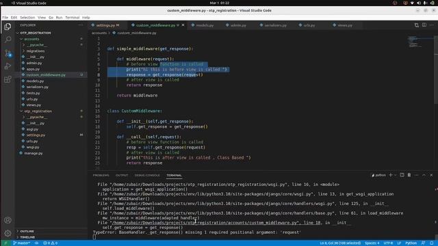 Create Custom Middleware in Django || Bridge between WSGI Handler and Views ||Hindi смотреть онлайн