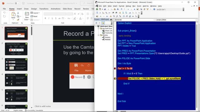 How to insert SLIDES into existing PowerPoint using VBA -Your Question My solution смотреть онлайн
