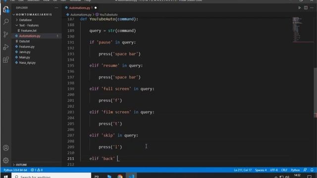 Automation Youtube just by speak | Jarvis in Python | How to make Jarvis смотреть онлайн