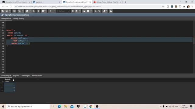 OPERADOR IN & ANY en POSTGRESQL ¿Cómo utilizarlos? смотреть онлайн