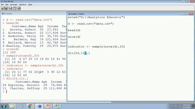 06 random sample with R смотреть онлайн