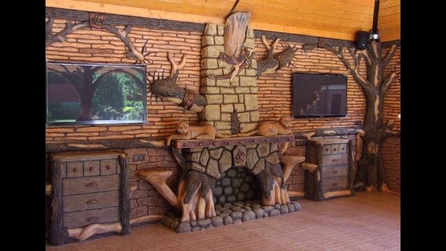 Камины, беседки, детские площадки из Артбетона. Работа мастера Юры Спиридонова. смотреть онлайн