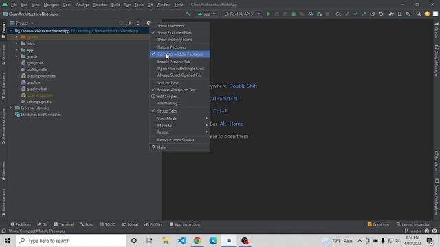 How to make the packages in the folder structure expand in Android Studio instead of dot separator? смотреть онлайн