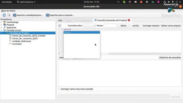 SQL no QGIS смотреть онлайн