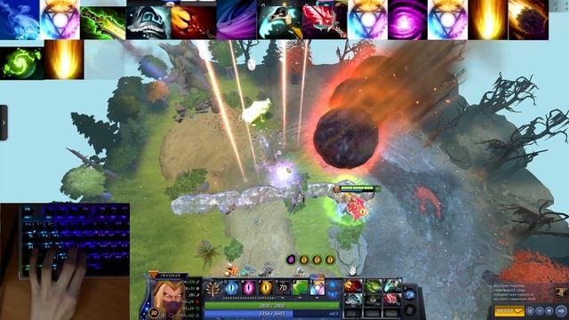 более простой прокаст для новичков инвокера Invoker Procast 34 Skills At 7.25 Seconds