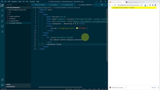 Tutorial Bootstrap 4 #5 Container Fluid Bootstrap смотреть онлайн