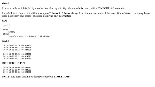 Databases: Select postgresql within 1 hour range of current date смотреть онлайн