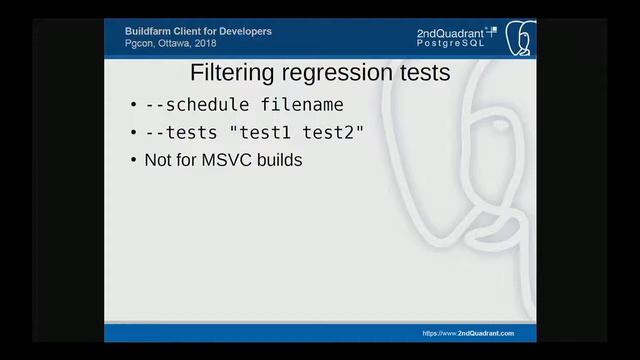 Andrew Dunstan: The Buildfarm client as a development tool -- PGCon 2018 смотреть онлайн