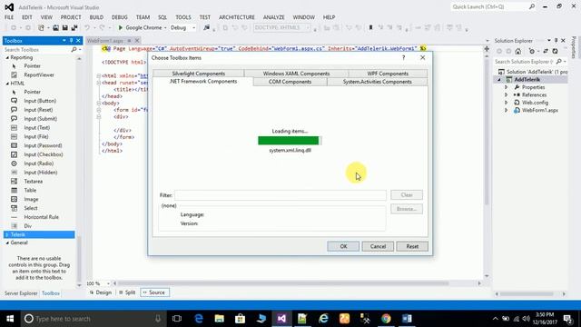 How to add telerik control in the visual studio смотреть онлайн
