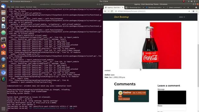Comment Form 9 الجزء Django تطوير تطبيق ويب باستعمال смотреть онлайн